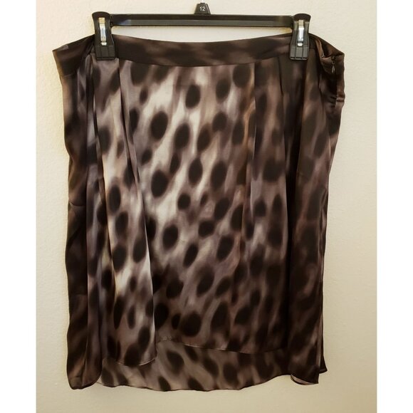 Kenneth Cole Animal Print Flirty  Spotted Black and Grey Mini Skirt Size 2X NWT - Picture 2 of 8